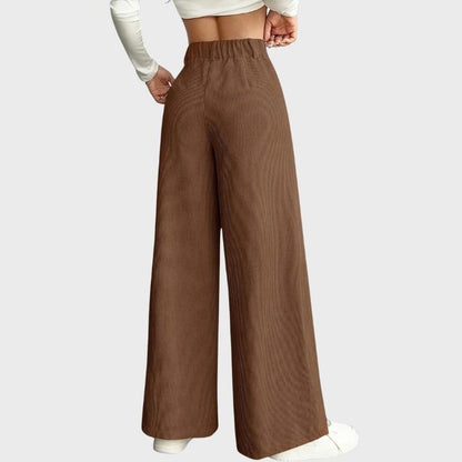 Women's Wide-Leg Corduroy Trousers