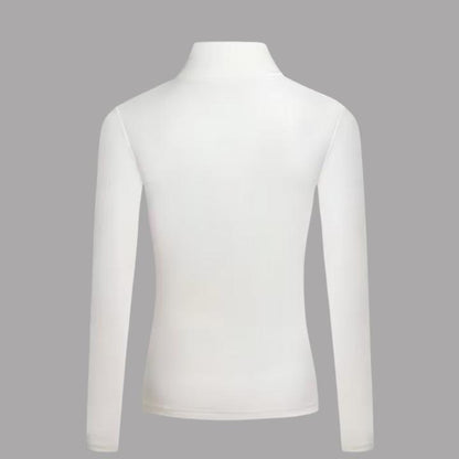 Warm High-Neck Long-Sleeve Knit Top