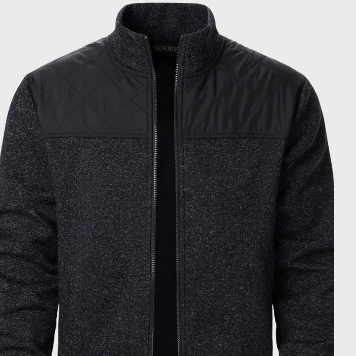 Men’s Quilted Knit Zip-Up Jacket