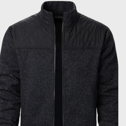 Men’s Quilted Knit Zip-Up Jacket