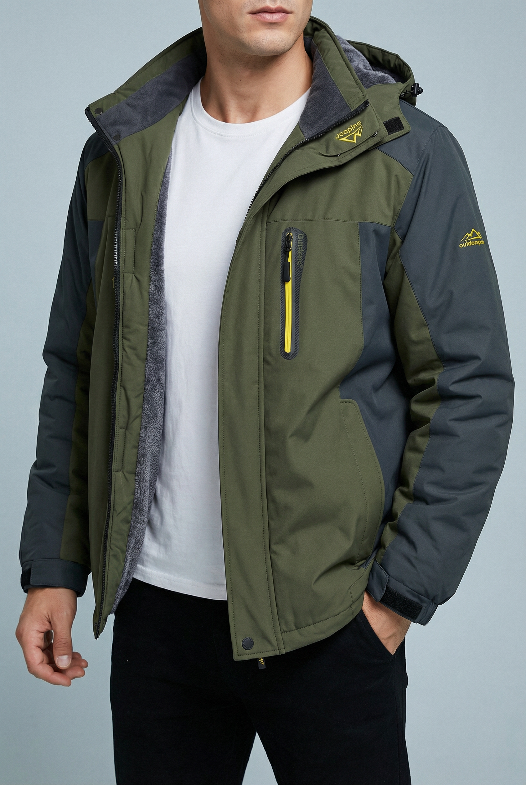 Men’s Warm Waterproof Casual Outdoor Heavy-Duty Insulated Winter Jacket