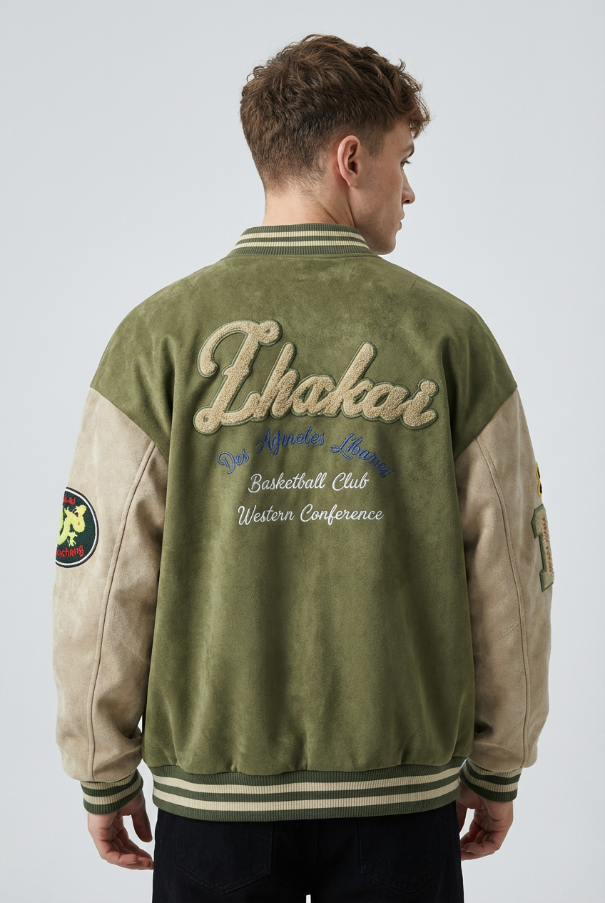 Men’s Trendy Patchwork Baseball Jacket