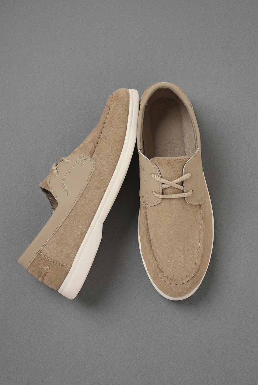 Suede Style Lace Up Deck Boat Shoes Men