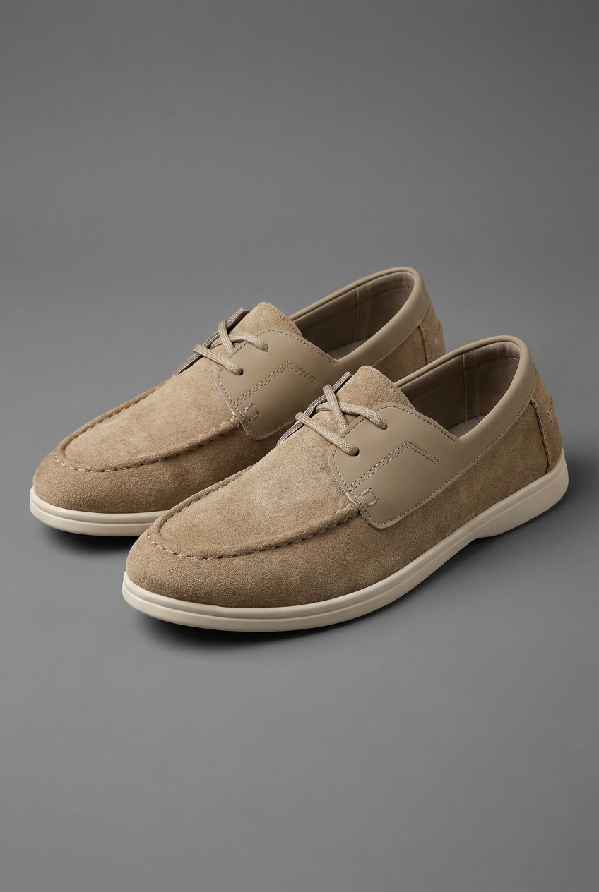 Suede Style Lace Up Deck Boat Shoes Men