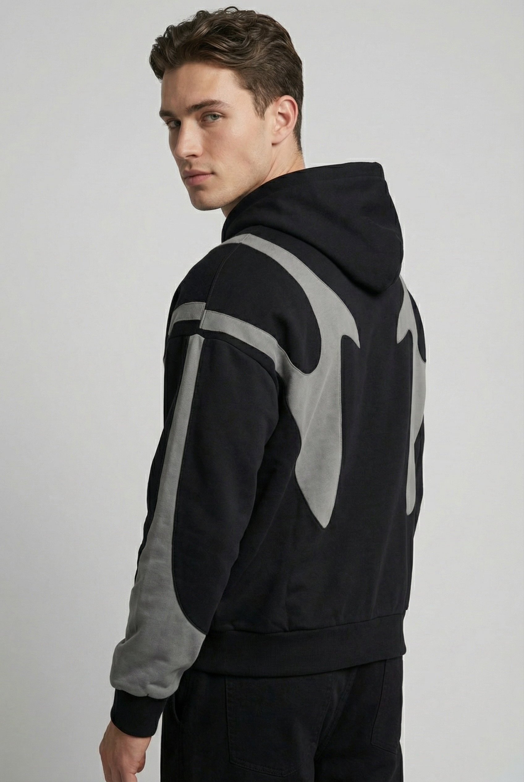Men’s Zip-Up Graphic Streetwear Hoodie