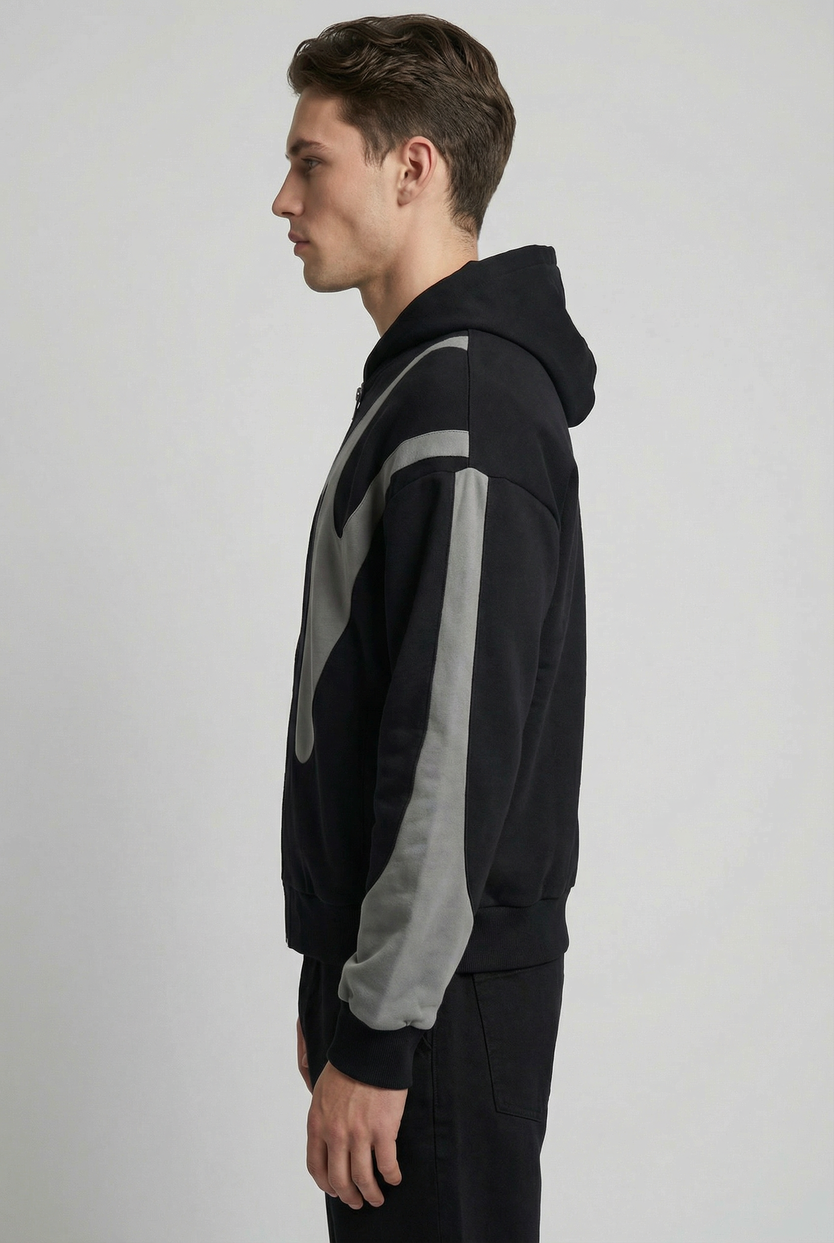 Men’s Zip-Up Graphic Streetwear Hoodie