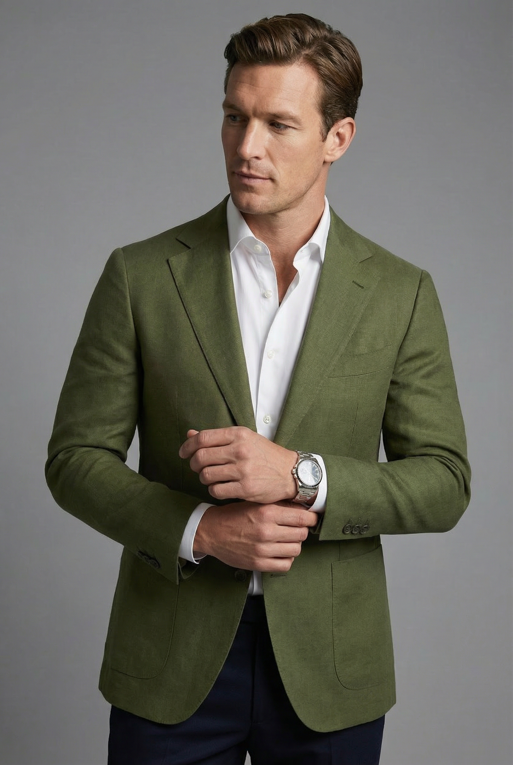 Men’s Tailored Lightweight Blazer Smart Casual Business Wear