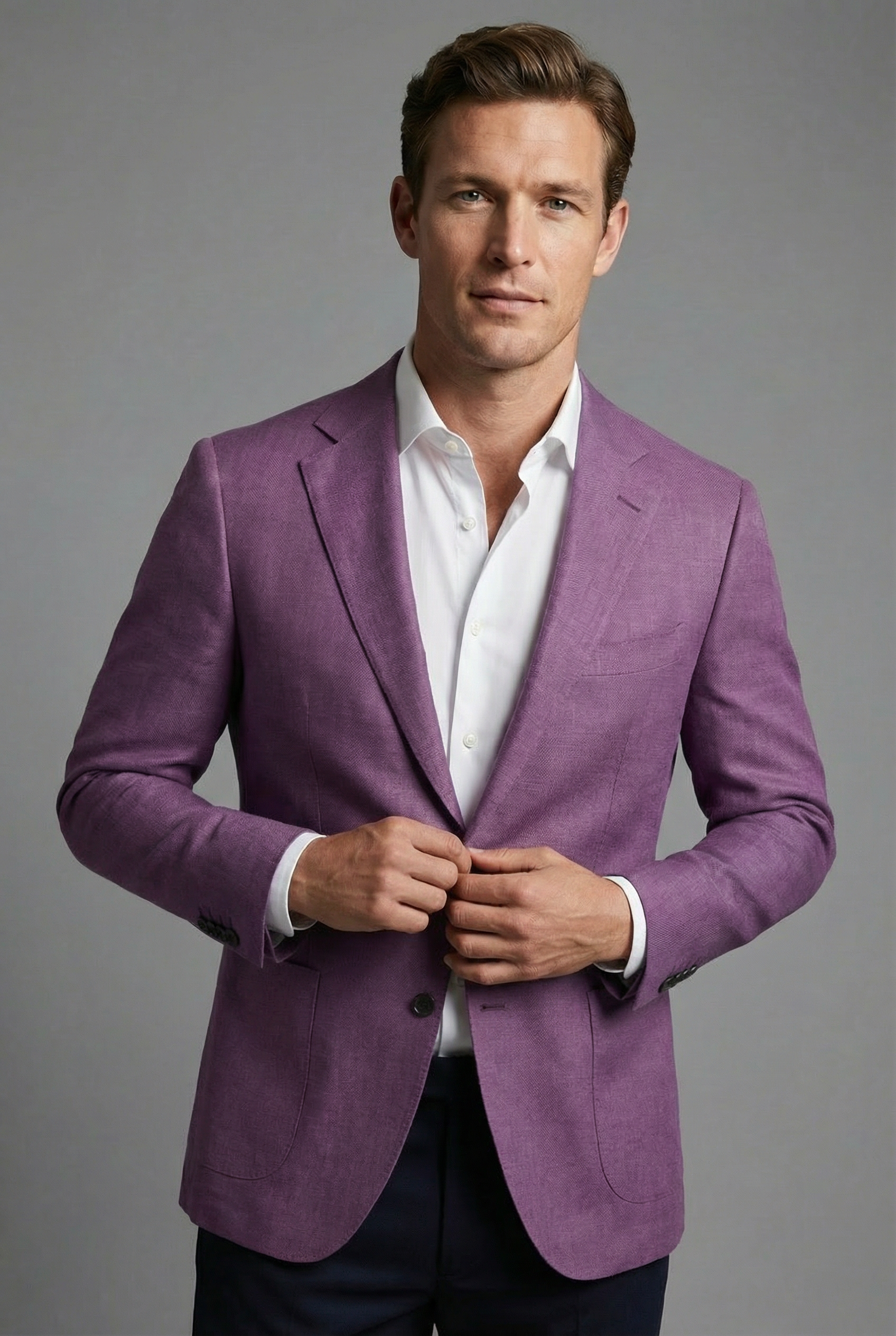 Men’s Tailored Lightweight Blazer Smart Casual Business Wear