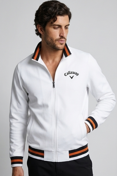 Stand Collar Zip Up Bomber Jacket Men