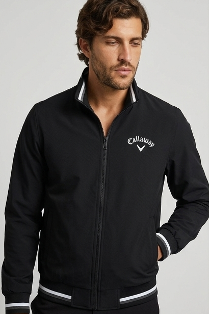 Stand Collar Zip Up Bomber Jacket Men