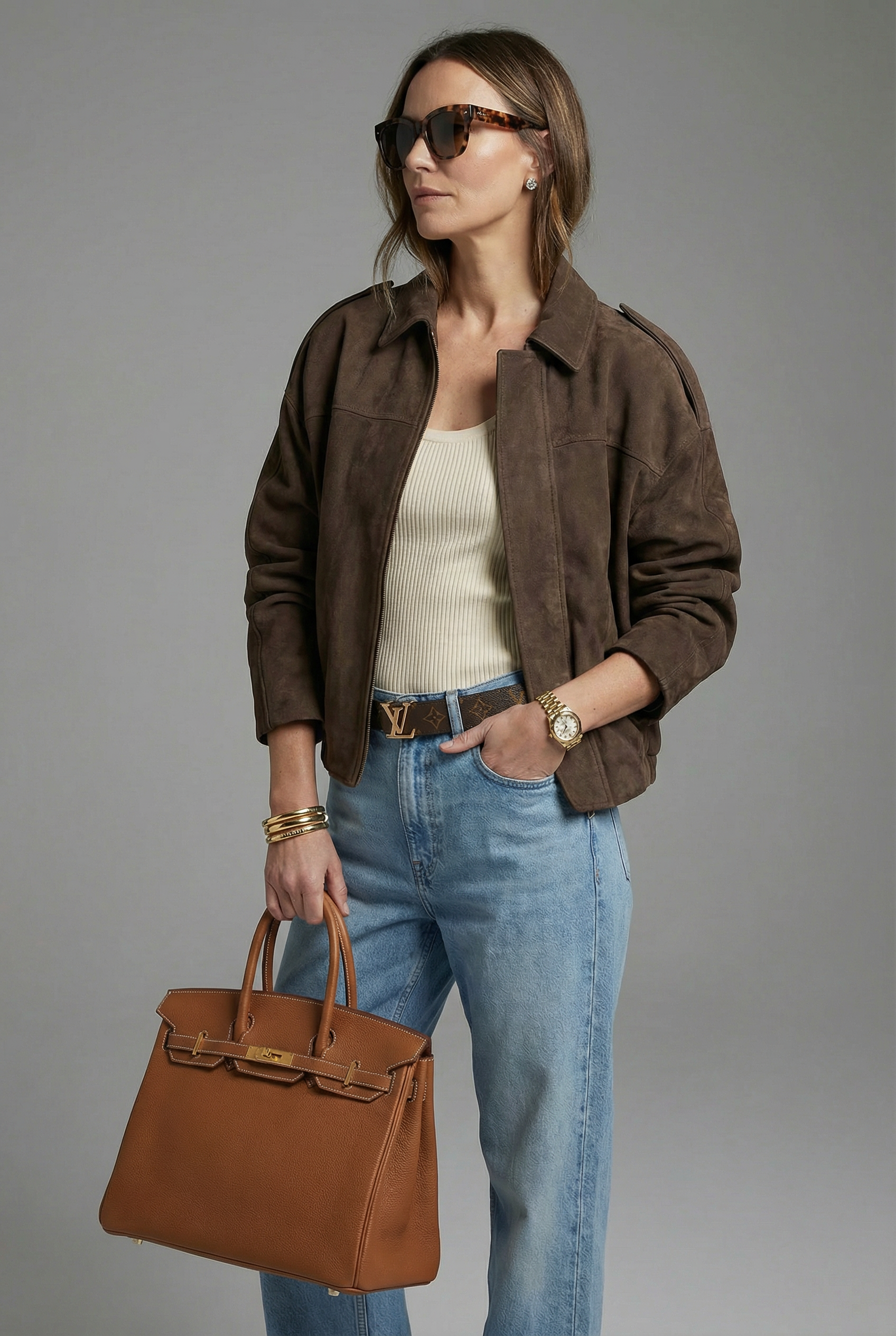 Women's Classic Drop Shoulder Bomber Jacket