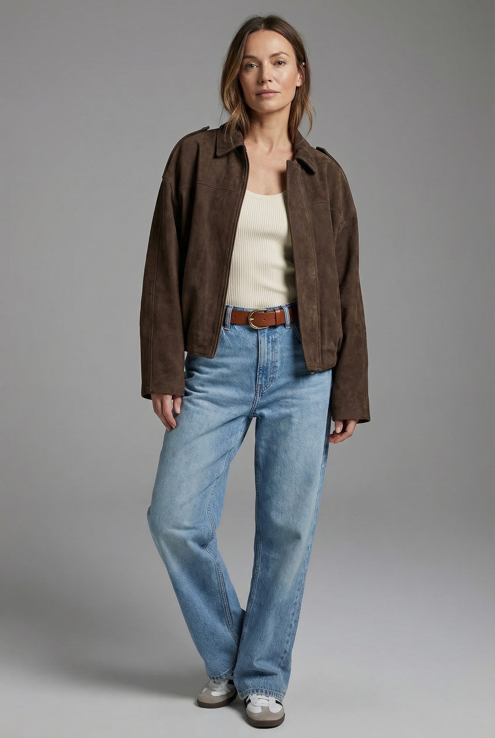 Women's Classic Drop Shoulder Bomber Jacket