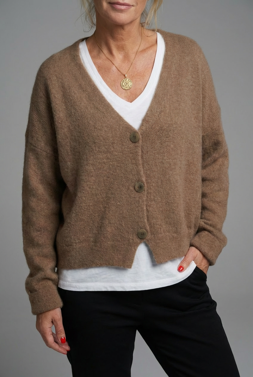 Women’s Soft Knit Button Cardigan – Relaxed Fit & Everyday Layering Essential