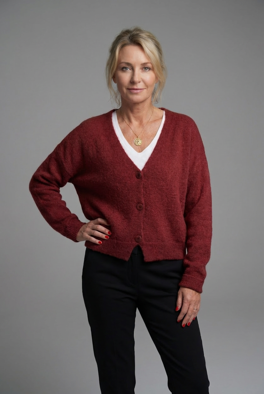 Women’s Soft Knit Button Cardigan – Relaxed Fit & Everyday Layering Essential