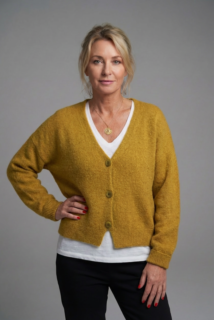 Women’s Soft Knit Button Cardigan – Relaxed Fit & Everyday Layering Essential