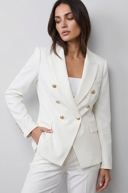 Structured Collared Casual Blazer Jacket Women