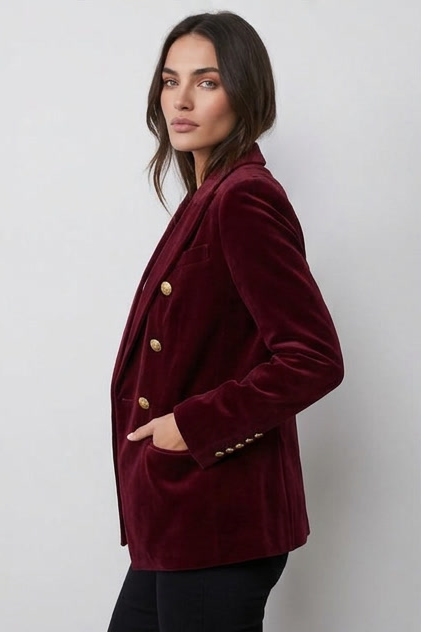 Structured Collared Casual Blazer Jacket Women