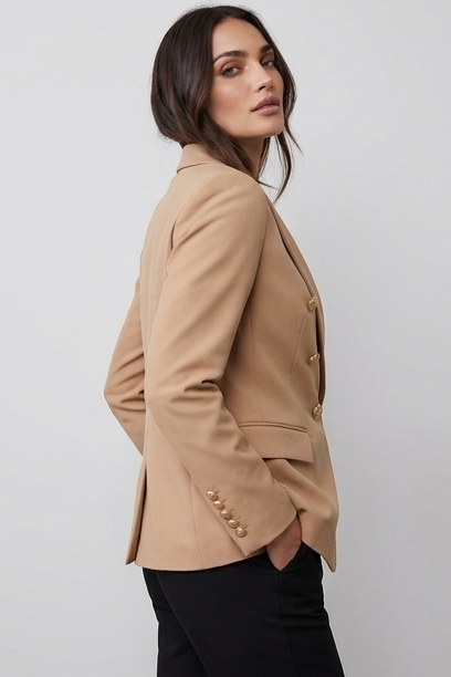 Structured Collared Casual Blazer Jacket Women