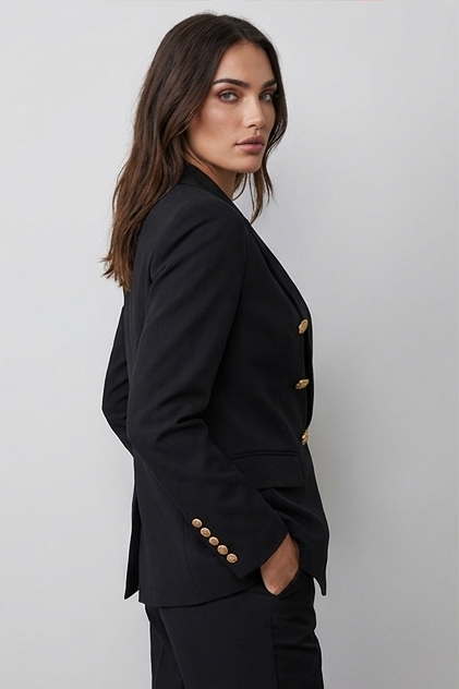 Structured Collared Casual Blazer Jacket Women