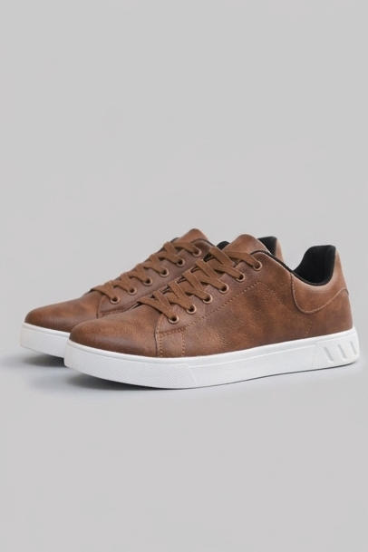 Men’s Low-Top Casual Leather Style Sneakers