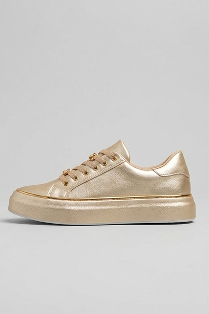 Chain Detail Flatform Casual Walking Trainers Women