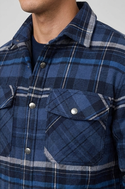 Checkered Flannel Overshirt With Chest Pockets Men