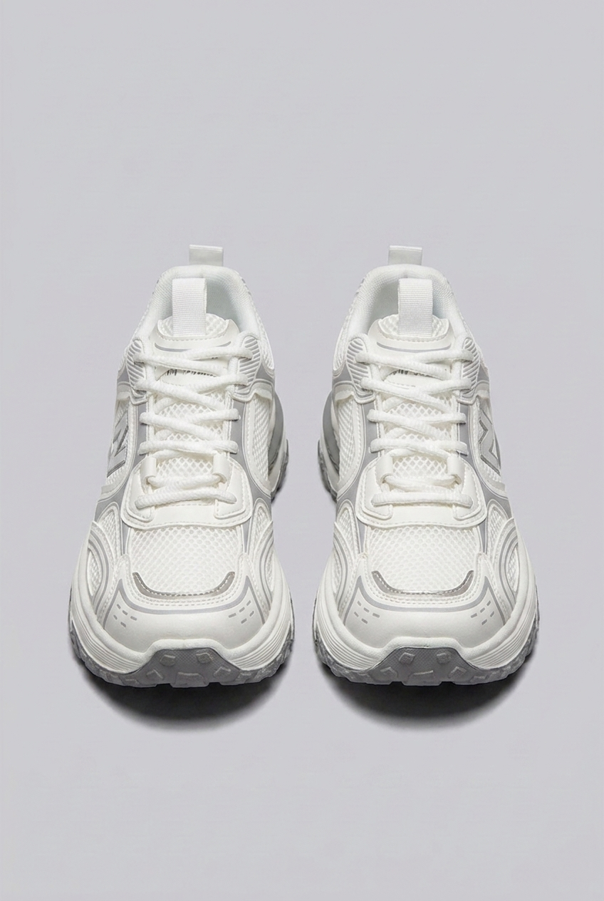 Chunky Sole Breathable Mesh Panel Trainers Men