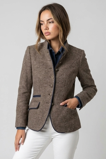Classic Structured Longline Tailored Blazer Jacket Women