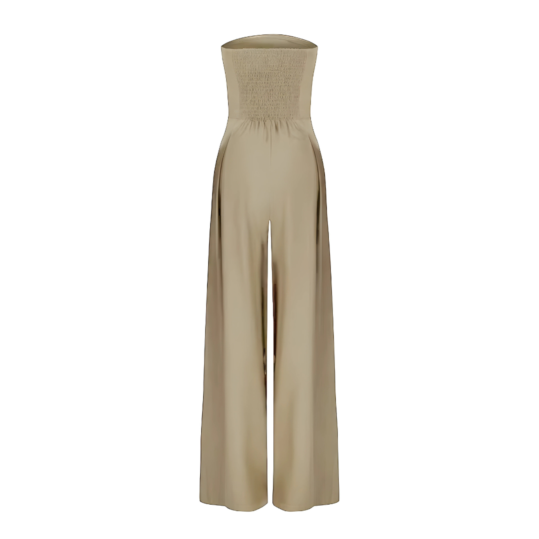 Wide Leg Strapless Jumpsuit