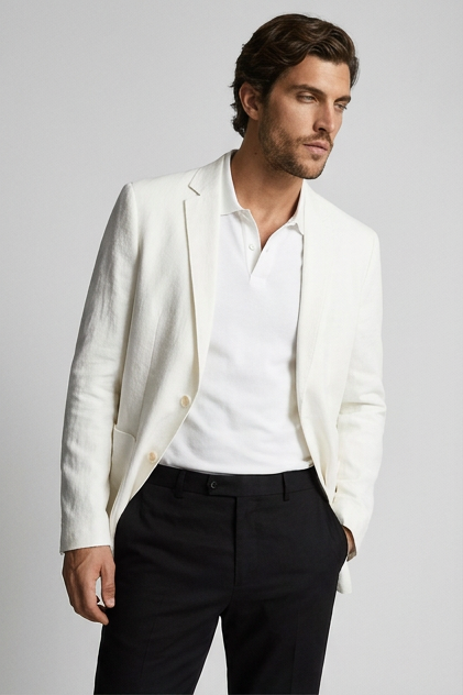 Notched Lapel Two Button Blazer Women