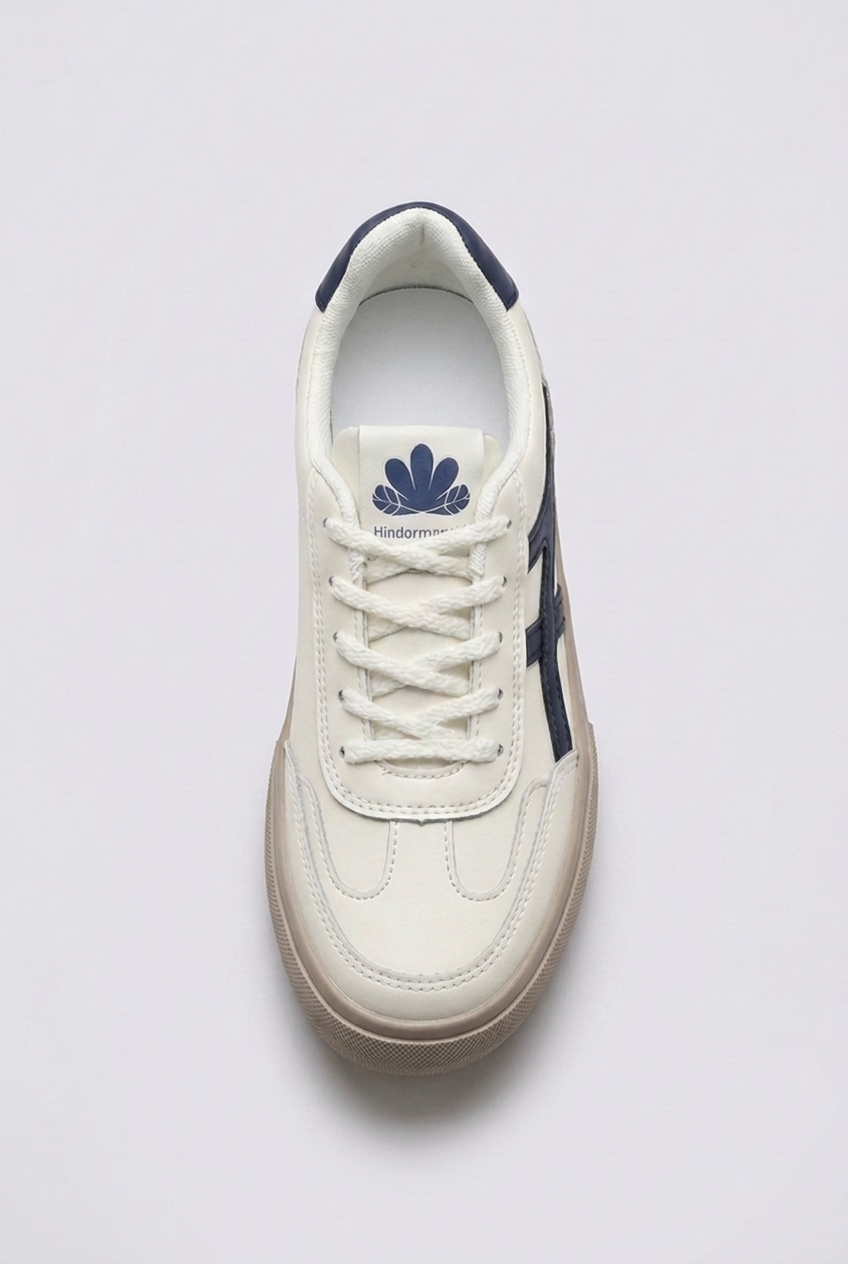 Two-Tone Lace-Up Lightweight Cushioned Sole Trainers Women