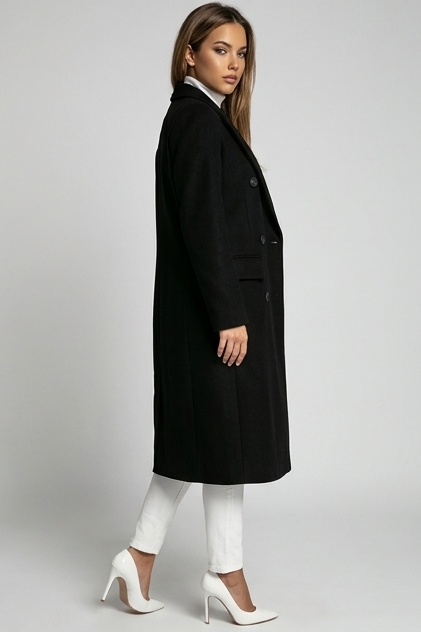 Elegant Longline Wool Style Trench Coat Women
