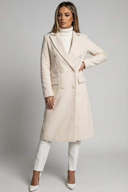 Elegant Longline Wool Style Trench Coat Women