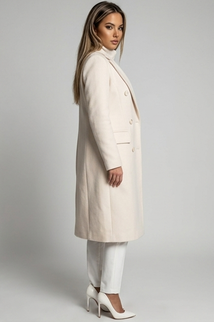 Elegant Longline Wool Style Trench Coat Women