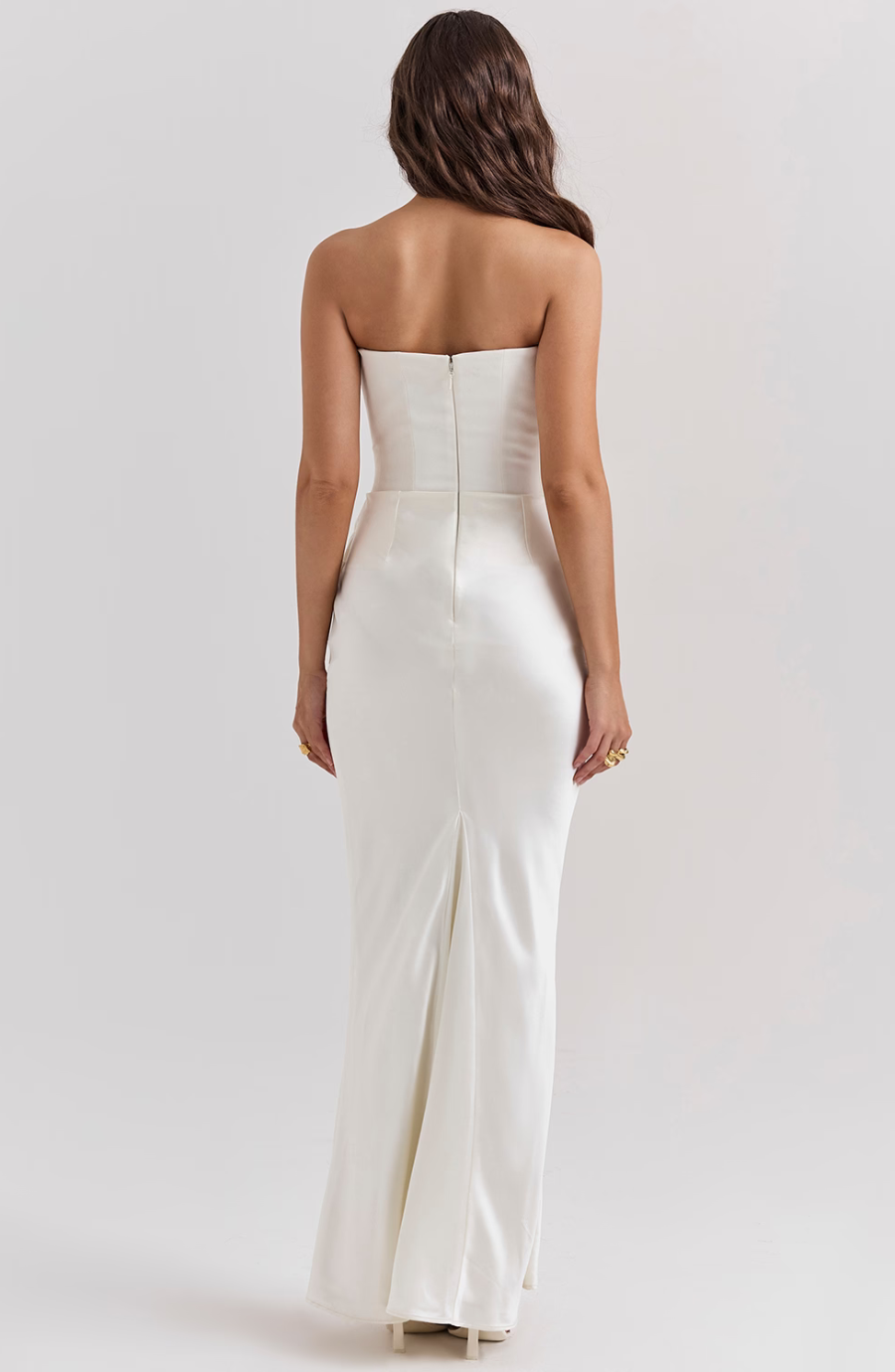 Strapless Corset Satin Style Wedding Guest Dress