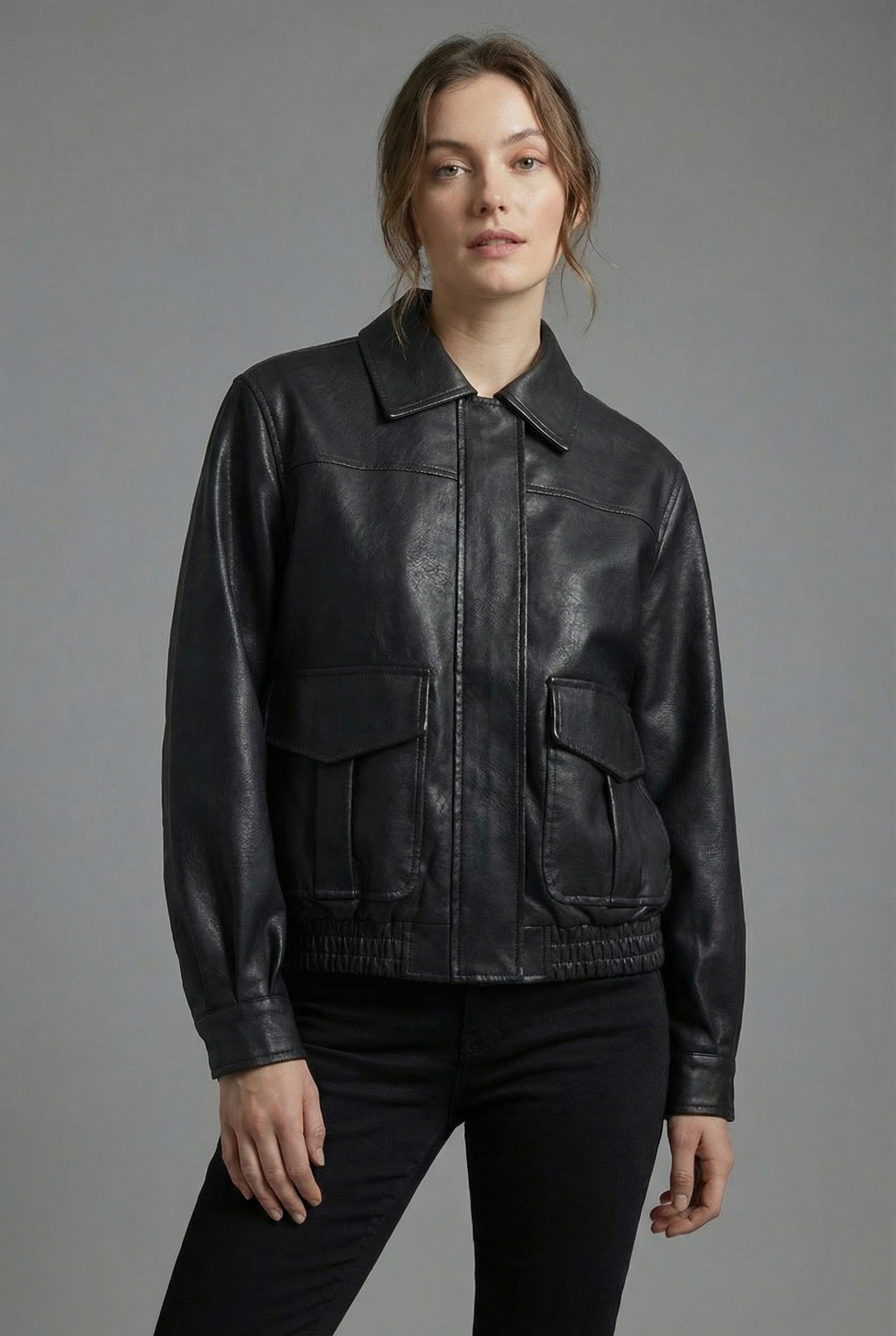 Women’s Classic Faux Leather Jacket