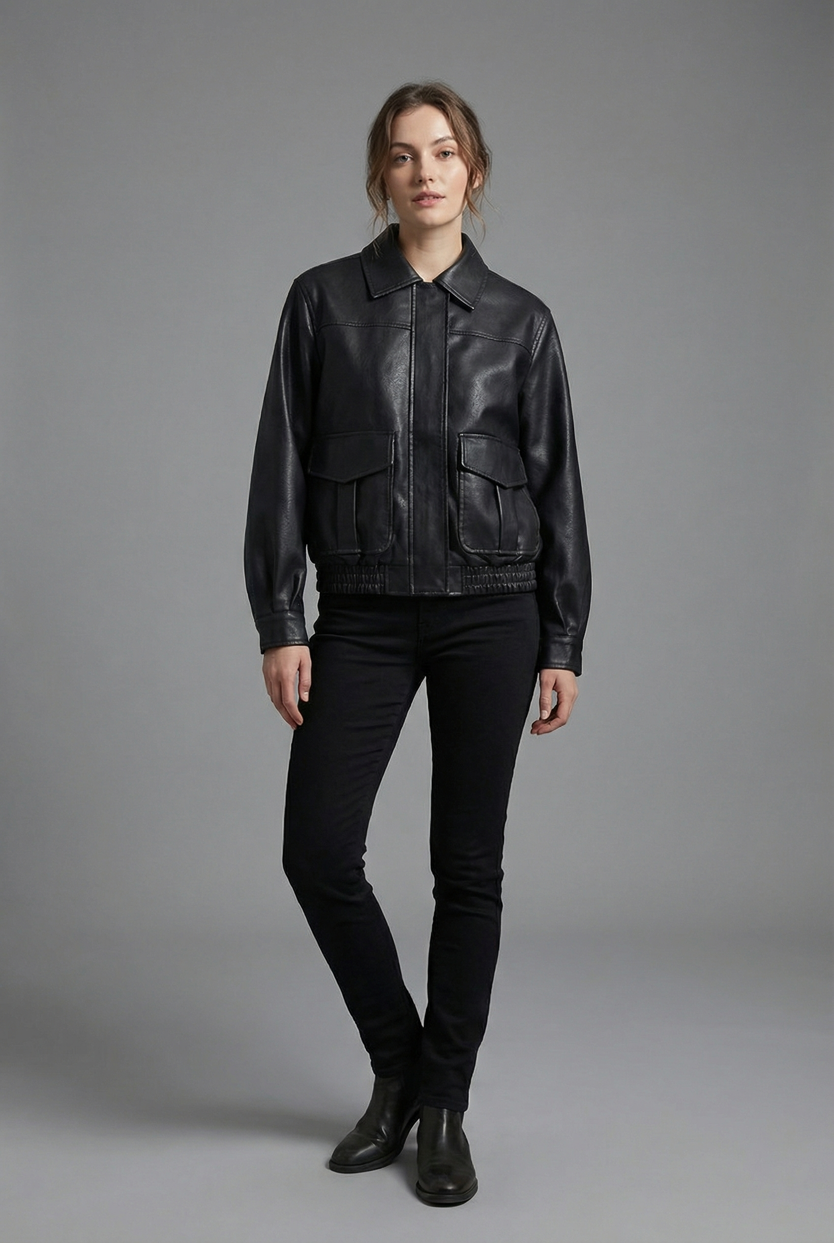 Women’s Classic Faux Leather Jacket