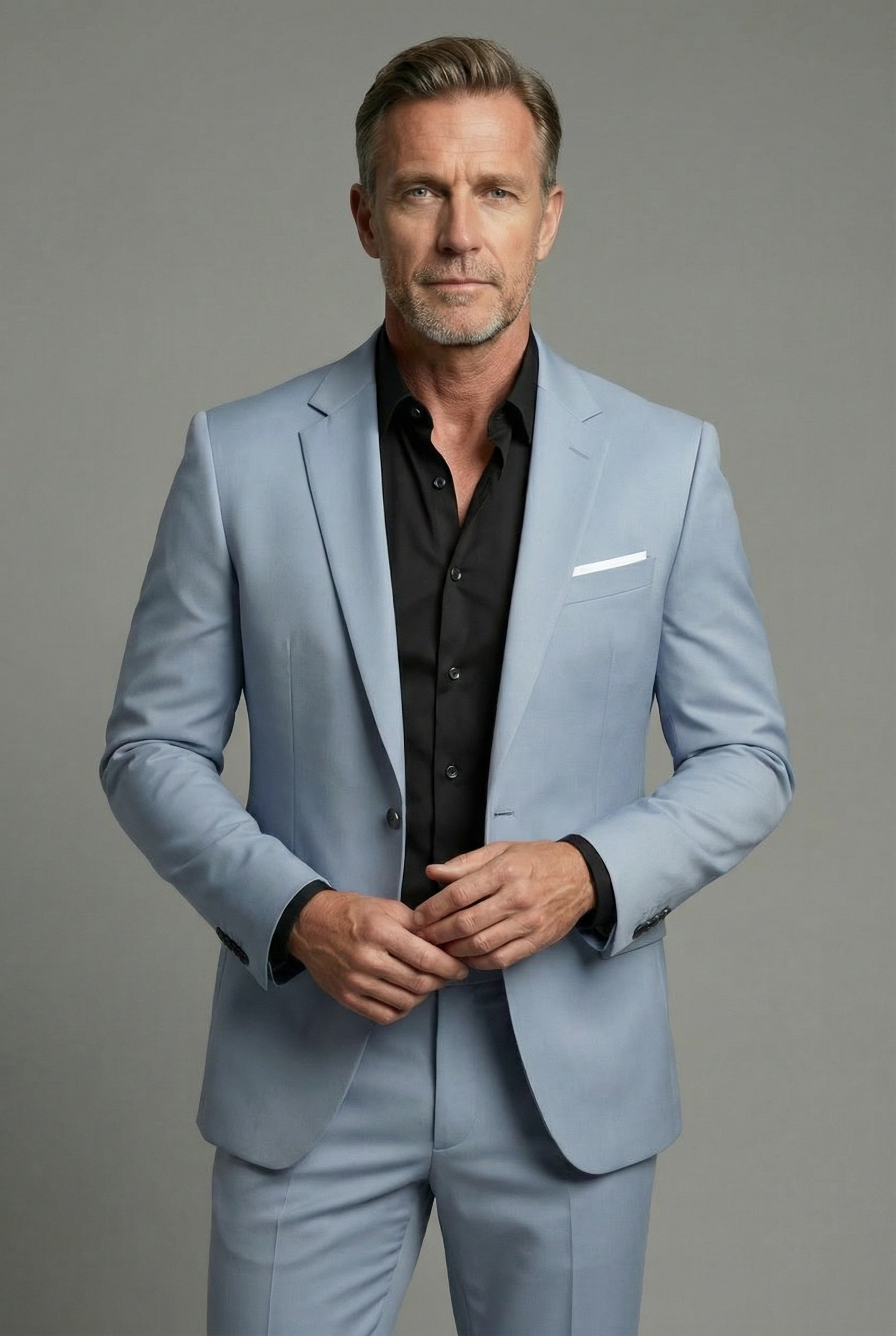 Men’s Tailored Slim Fit Suit – Two-Piece Formal Set Business Wear