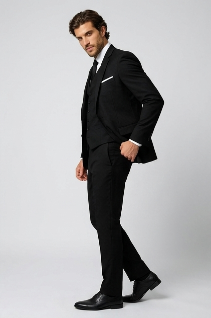 Slim Fit Three Piece Formal Suit Set Men