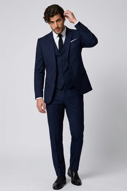 Slim Fit Three Piece Formal Suit Set Men