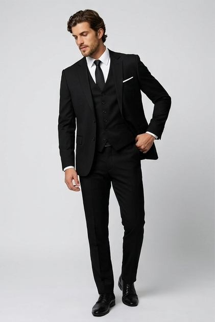Slim Fit Three Piece Formal Suit Set Men