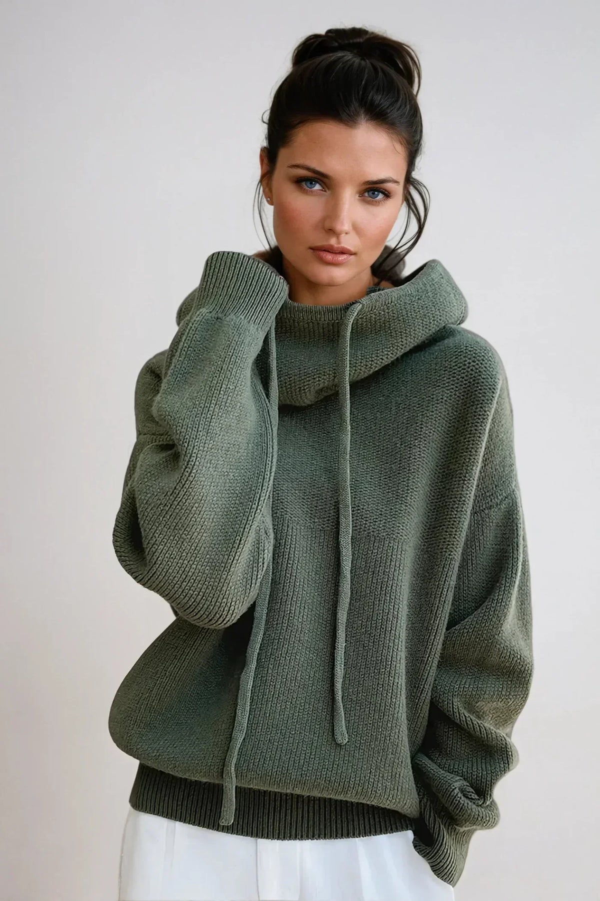 Oversized Turtleneck Knit Style Jumper Relaxed Fit Women