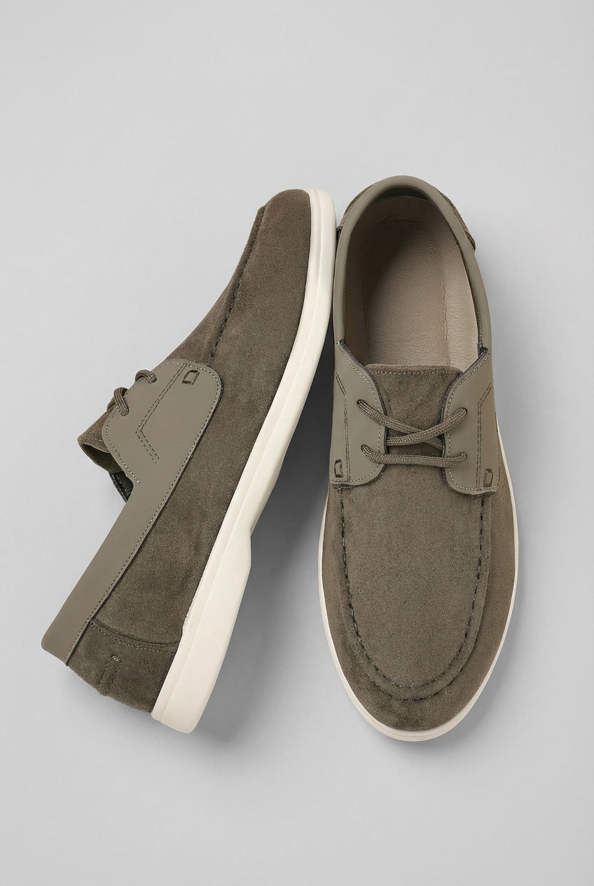 Suede Style Lace Up Deck Boat Shoes Men