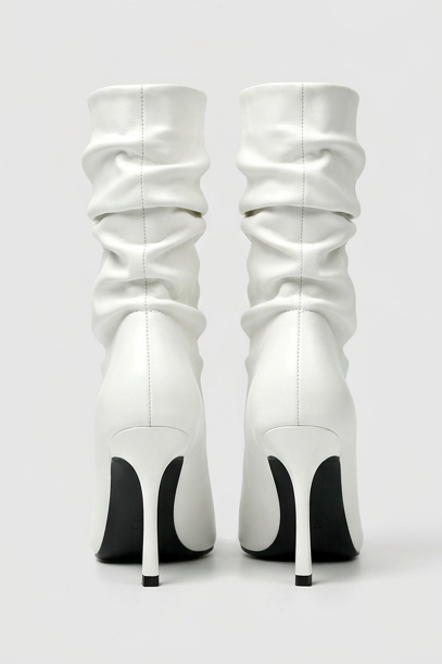 Pointed Toe High Heel Slouch Boots Women