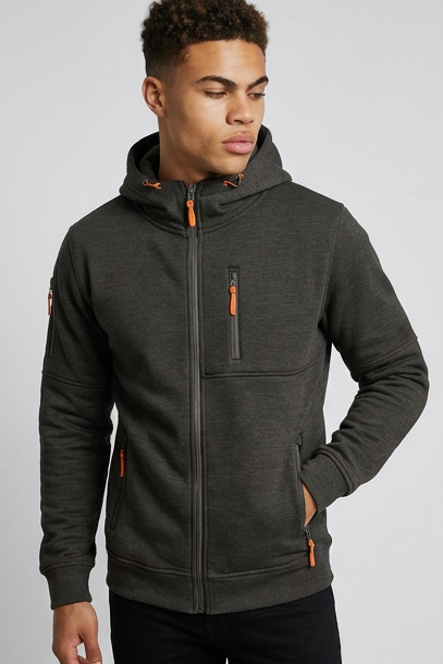 Zip Up Hooded Fleece Comfortable Fit Men