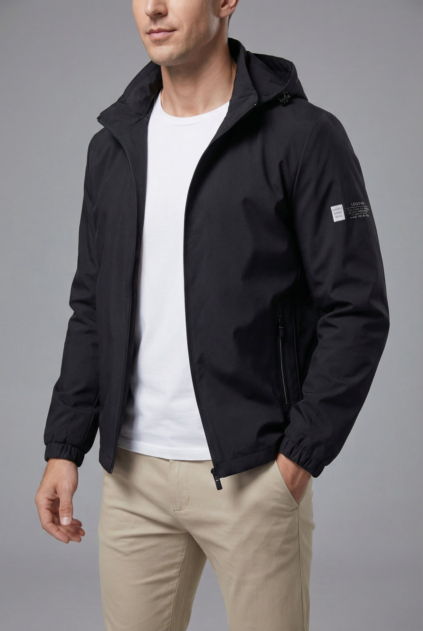 Men’s Spring Jacket Lightweight Hooded Casual Outerwear
