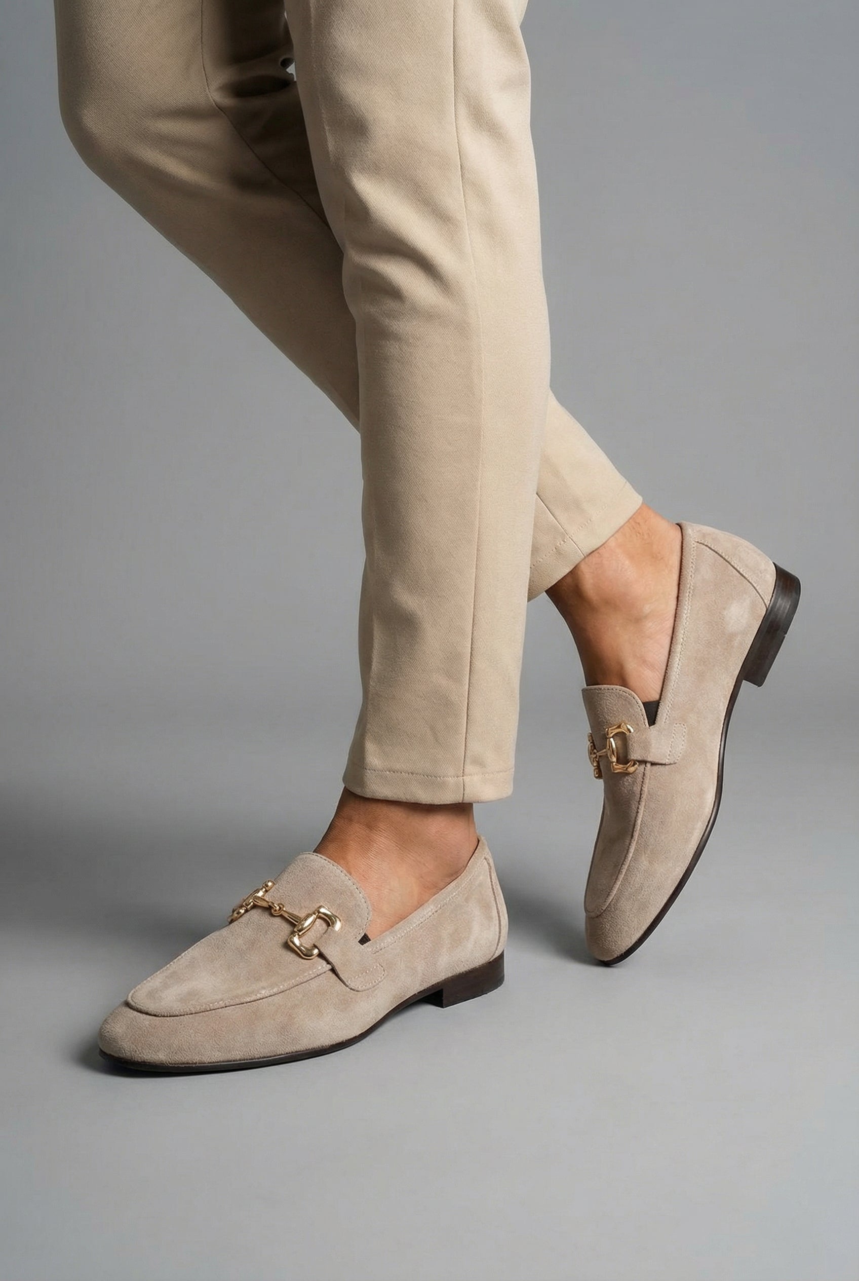 Men’s Horsebit Loafers – Almond Toe Slip-On Shoes