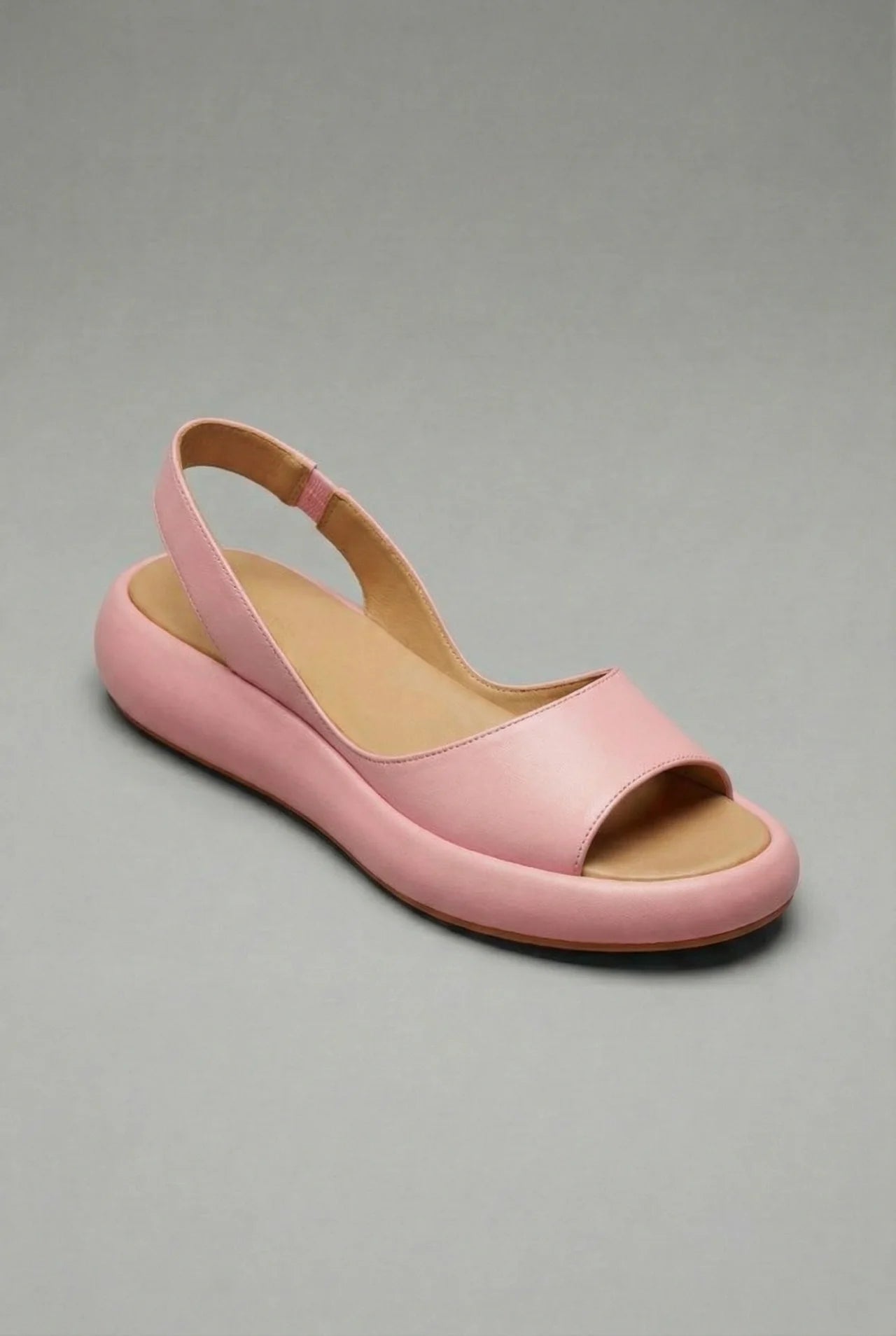 Open Toe Cushioned Sole Slingback Flat Sandals Women