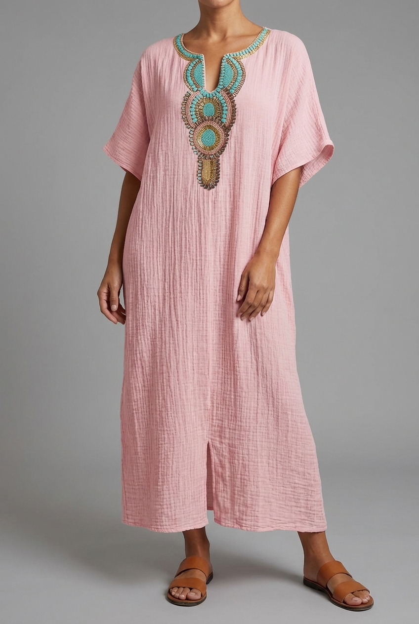 Women’s Lightweight Kaftan Dress – Relaxed Fit, Airy Feel & Easy Movement