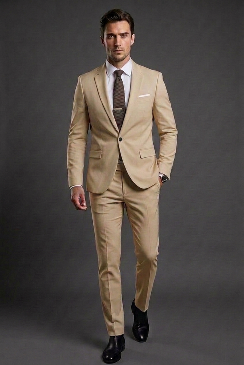 Men’s Slim Fit 2 Piece Formal Wedding Guest Suit